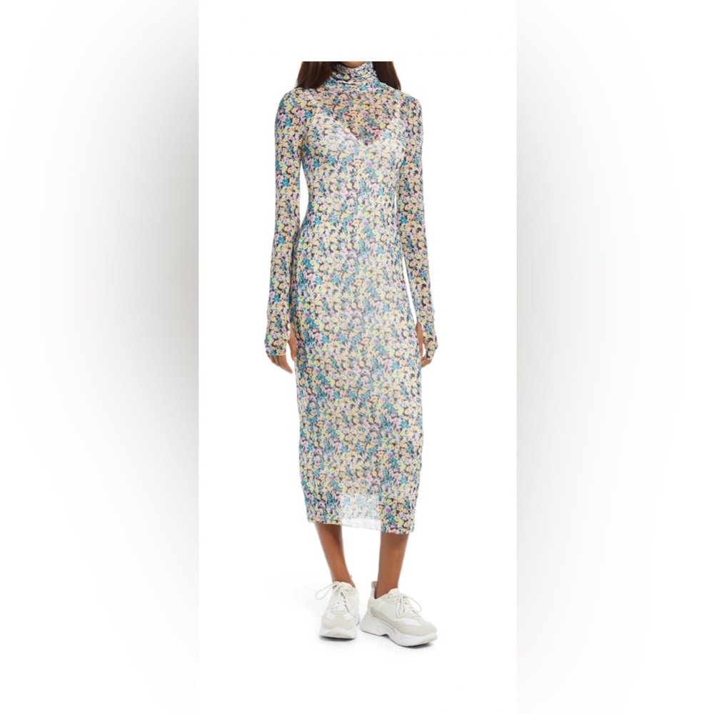 Shailene Sheer Long Sleeve Dress